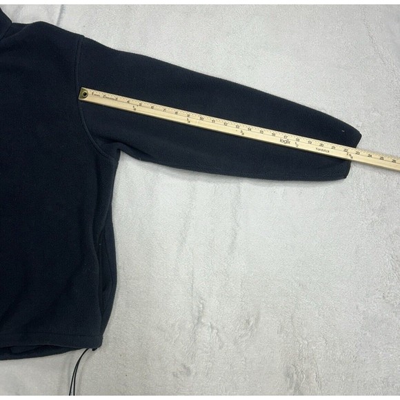 Cabela's Black Polartec Deer Buck Embroidery Fleece 1/4 Zip Sweater Size Large - Picture 8 of 9